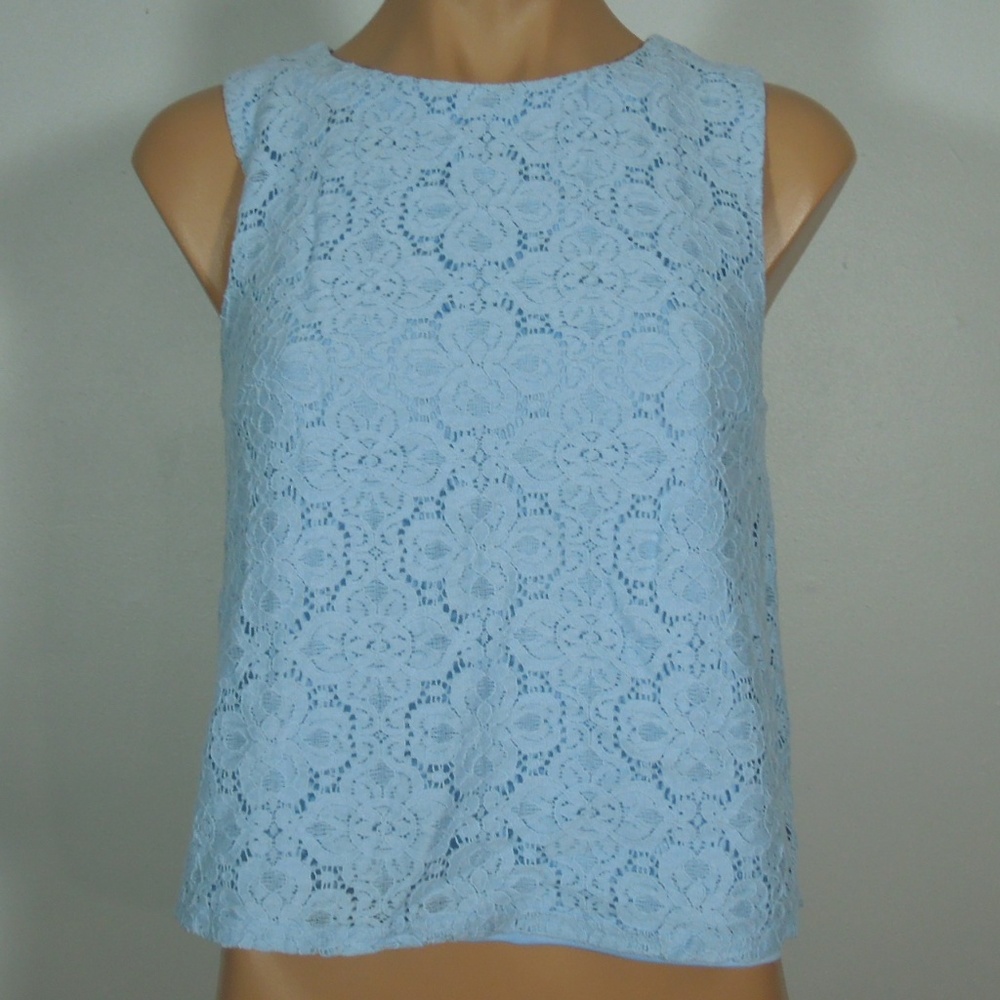 Forever 21 Light Blue Lace Tank Top